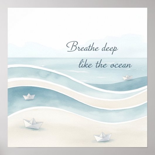 Kids Affirmation - Breathe Deep Poster (Vorne)