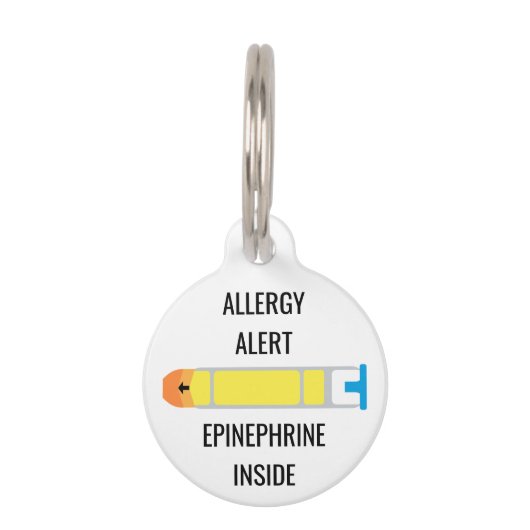 Kids Allergie Warnhinweis Epinephrin im Notfall Haustiermarke (Vorderseite)