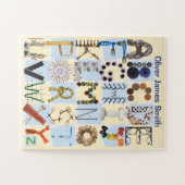 Kids Alphabet Puzzle - Lernen Sie die Bilder des A (Horizontal)