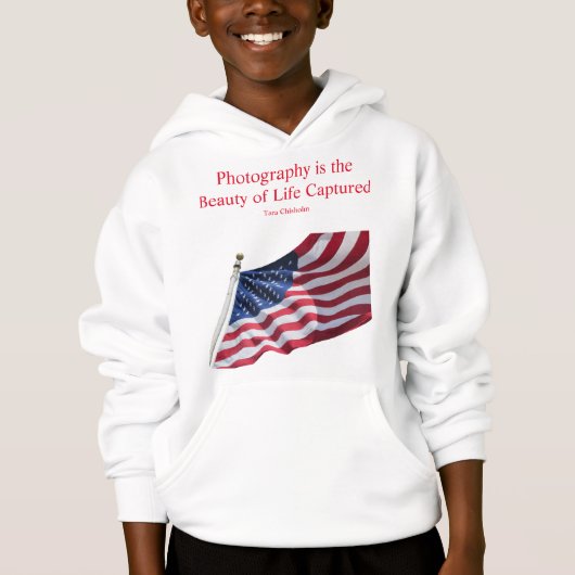 Kid's American Flag Hooded Sweatshirt (Vorderseite)