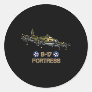Kids American Ww2 Aircraft B-17 Flying Fortress Bo Runder Aufkleber