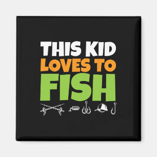 Kids Angeln I Dieses Kind Liebt Es Zu Fischen I An Magnet