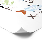 Kids Animal ABC Alphabet Art Poster (Ecke)