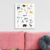 Kids Animal ABC Alphabet Canvas Print Leinwanddruck (Insitu (Wohnzimmer))
