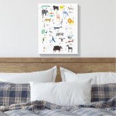 Kids Animal ABC Alphabet Canvas Print Leinwanddruck (Insitu (Schlafzimmer))