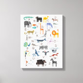 Kids Animal ABC Alphabet Canvas Print Leinwanddruck (Vorderseite)