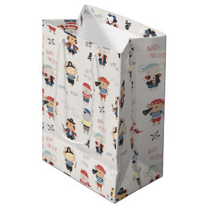 Kids Animal Crew Party Pirate Mittlere Geschenktas Geschenktüte