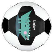 Kids Animal Crocodice Print Monogram Name Fußball (Gedreht)