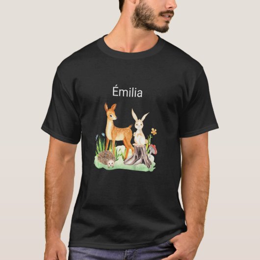 Kids Animal deer rabbit hedgehog Émilia T-Shirt (Vorderseite)