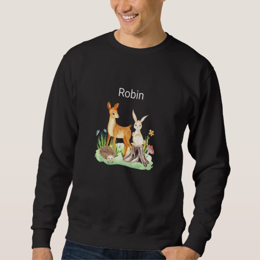 Kids Animal deer rabbit hedgehog Robin Premium Sweatshirt (Vorderseite)