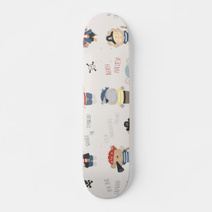Kids Animal Party Pirate Skateboard