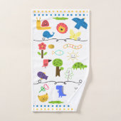 Kids Animal Themed Drawing Badhandtuch Set (Handtuch)