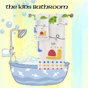 Kids Animal Themed Drawing Badhandtuch Set