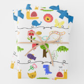 Kids Animal Themed Drawing Geschenkpapier Set (Beispiel)
