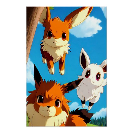 Kids Anime Cartoon Glossy Poster (Vorderseite)