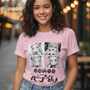 Kids Anime Manga Panel Grafik T-Shirt
