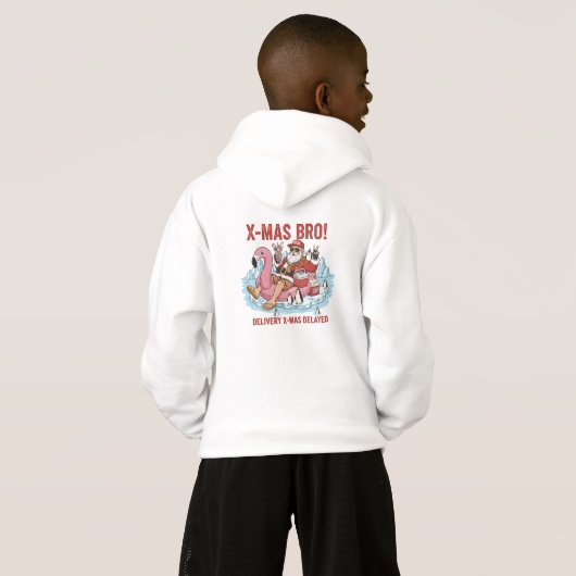 Kids Apparel Funny X-Mas Bro Delivery Delayed Pull Hoodie (Schwarz voll)