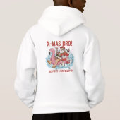 Kids Apparel Funny X-Mas Bro Delivery Delayed Pull Hoodie (Rückseite)
