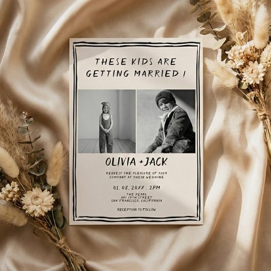 Kids Are Getting Married Photo Wedding Einladung