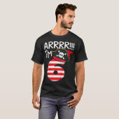 Kids Arrr I'M 6 Cool Pirate Theme 6Th Birthday  T-Shirt (Vorne ganz)