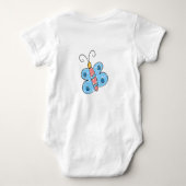 Kids Art Blue Schmetfly Baby Strampler (Rückseite)