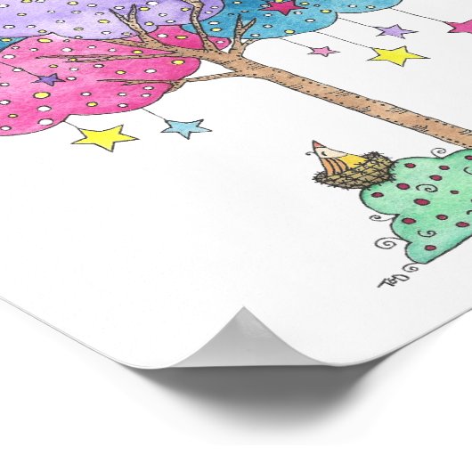 Kids Art Prints | Sweet Dreams Watercolor Poster (Ecke)