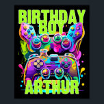 Kids Arthur Birthday Boy Video Game Birthday Gamer Poster<br><div class="desc">Kids Arthur Birthday Boy Video Game Birthday Gamer Arthur</div>