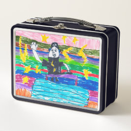 Kids-Artwork halten Sake Besorgnis erregende Angst Metall Brotdose