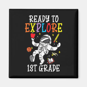 Kids Astronaut ist bereit, den 1. Magnet