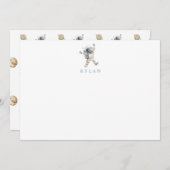 Kid's Astronaut Personalisiert Mitteilungskarte (Vorne/Hinten)