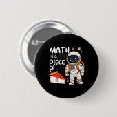 Kids Astronaut Science Nerd Pi Math ist ein Stück Button (Vorne & Hinten)