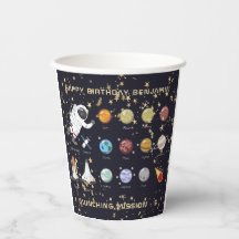 Kids Astronaut Solar System Monogram Glitzern Star