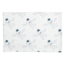 Kids Astronaut Spacemen Muster Schwarz und Weiß Kissenbezug