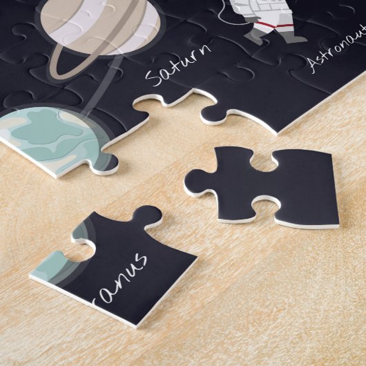 Kids Astronomy Solar System Astronaut Monogram Puzzle (Seite)