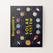 Kids Astronomy Solar System Astronaut Monogram Puzzle (Vertikal)