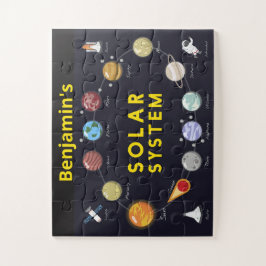 Kids Astronomy Solar System Astronaut Monogram Puzzle