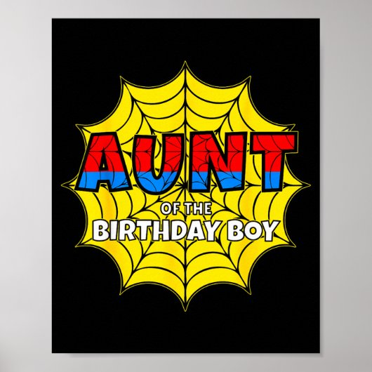 Kids Aunt Of The Birthday Boy Sder Theme Party Mat Poster (Vorne)