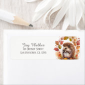 Kids Autumn Watercolor Igel Rücksendeadresse (Insitu)