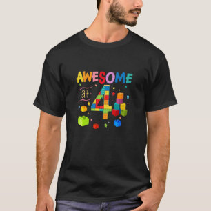 Kids Awesome 4 Jahre alte Bausteine 4. T-Shirt