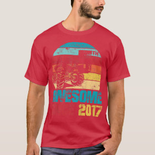 Kids Awesome Since 2017 5th Birthday Monster Truck T-Shirt