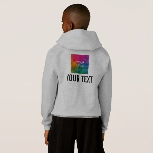 Kids Back Print Hoodie Bekleidung Apparel Pullover (Schwarz voll)