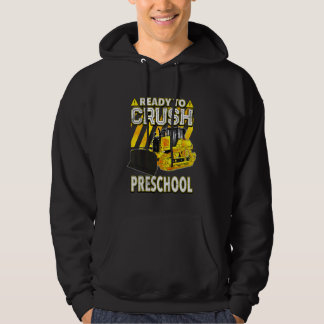 Kids Back To School  Bulldozer Ready To Crush Pres Hoodie
