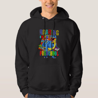 Kids Back To School Dinosaur  Roaring Into Prescho Hoodie