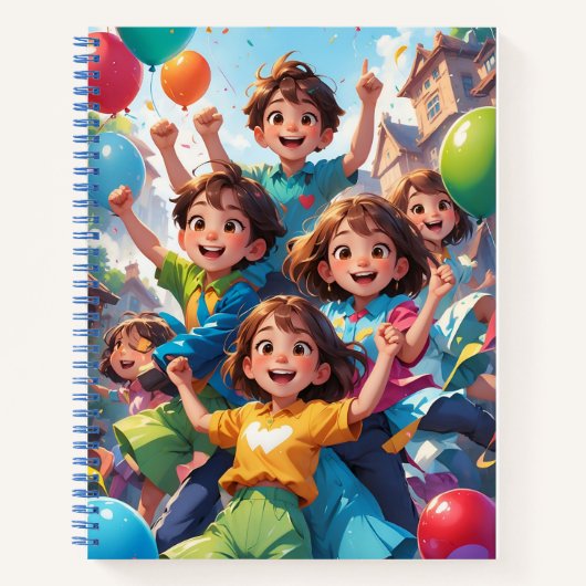 Kids Back to School Notebook - Niedlich & Fun Desi Notizblock (Vorderseite)