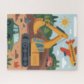 Kids Bagger Flugzeuge Kunstpuzzle Puzzle (Horizontal)