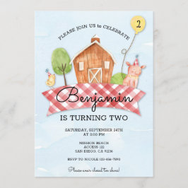 Kids Barnyard Birthday Invite Einladung