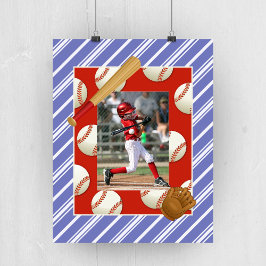 Kids-Baseball-Foto-Poster Poster