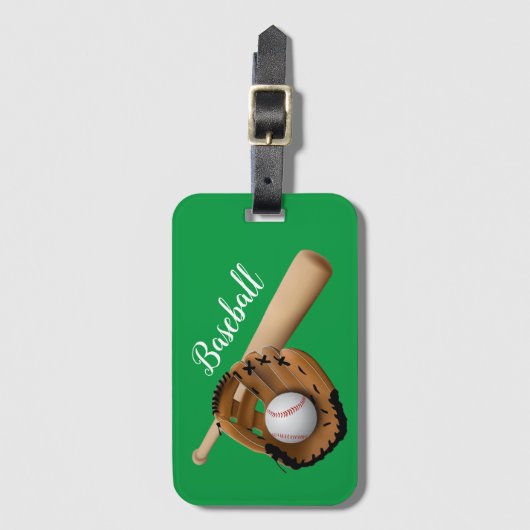 Kids Baseball Gepäckanhänger (Vorderseite Vertikal)