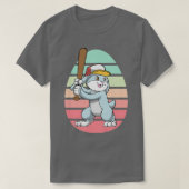 Kids Baseball Player Bunny Easter Day Niedlich Spo T-Shirt (Design vorne)