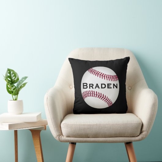 Kids Baseball Player Individuelle Name oder Textki Kissen (Stuhl )